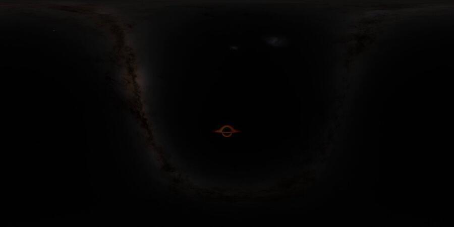 Cette visualisation réalisée par le supercalculateur de la NASA nous plonge dans un trou noir supermassif dont la masse est 4,3 millions de fois supérieure à celle du Soleil #v @NASAAmes